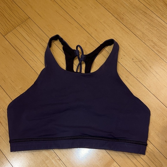 Lululemon High Neck Sports Bra Size 4 Purple - Picture 2 of 5